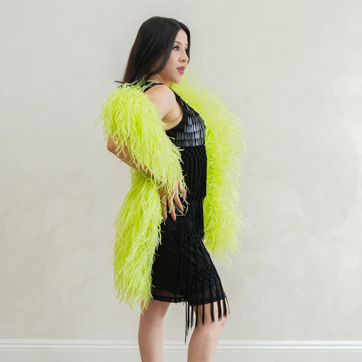 Neon Green 6 Ply Ostrich Feather Boa