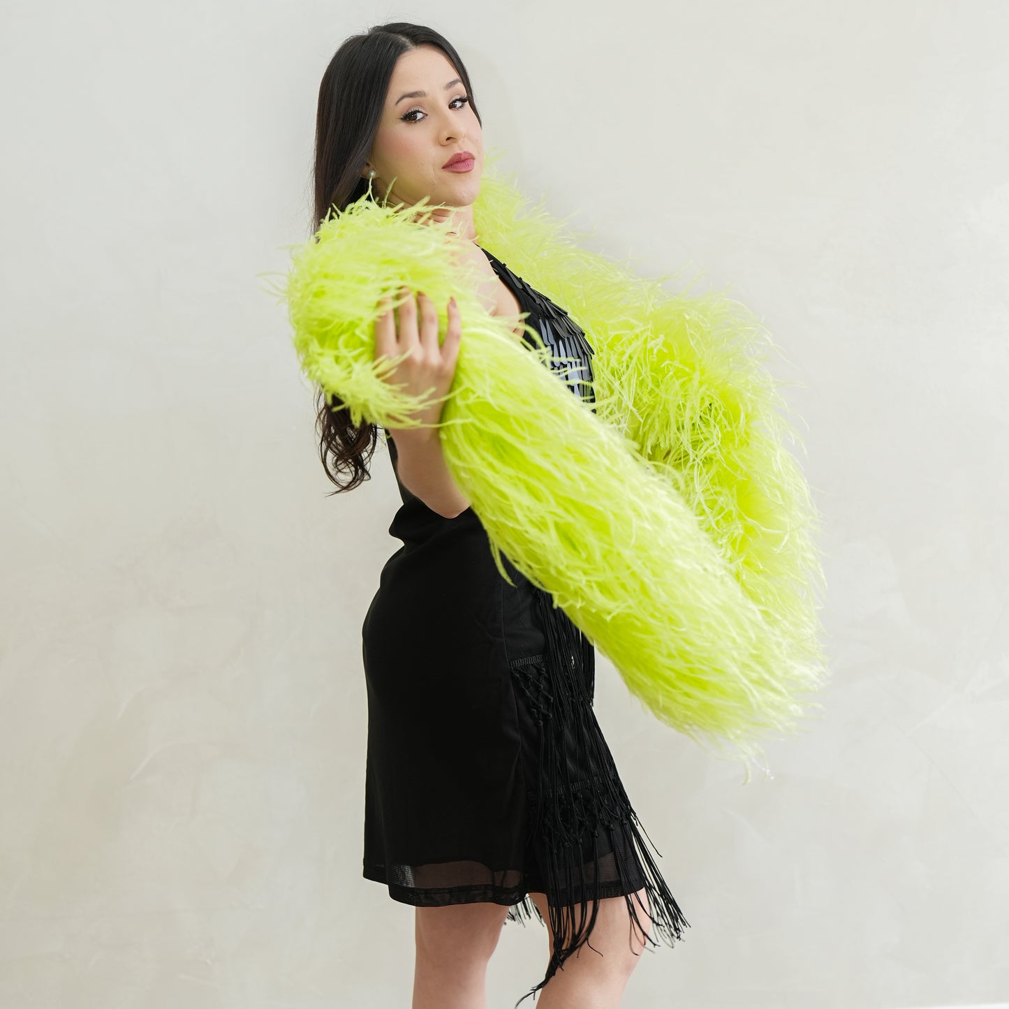 Neon Green 6 Ply Ostrich Feather Boa