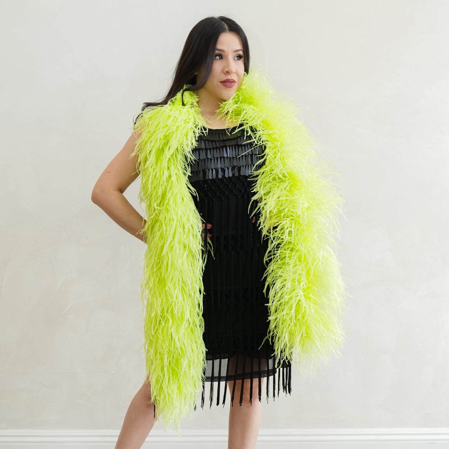 Neon Green 6 Ply Ostrich Feather Boa