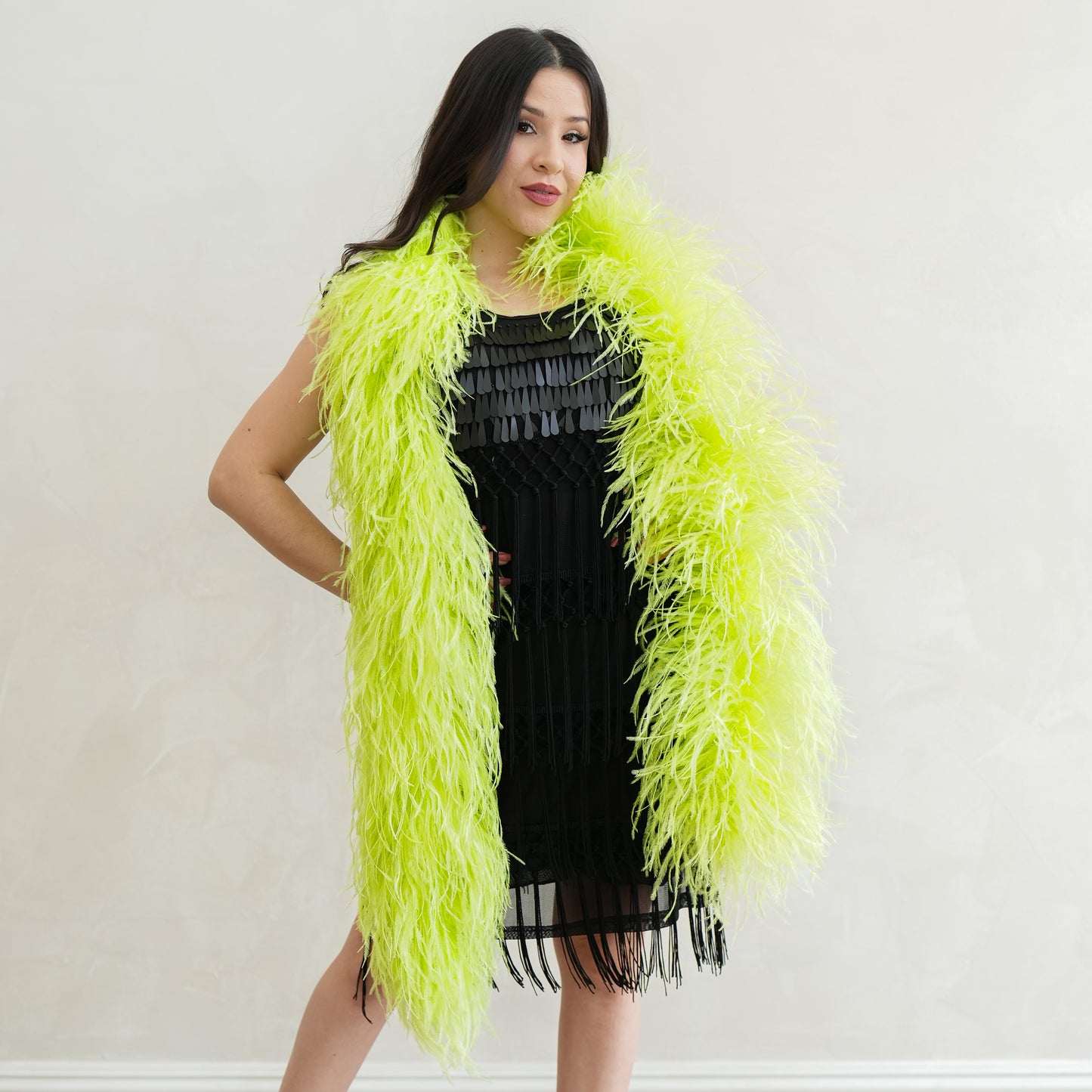 Neon Green 6 Ply Ostrich Feather Boa