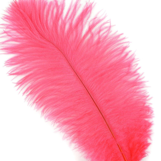 Large Ostrich Feathers - 17"+ Drabs - Coral