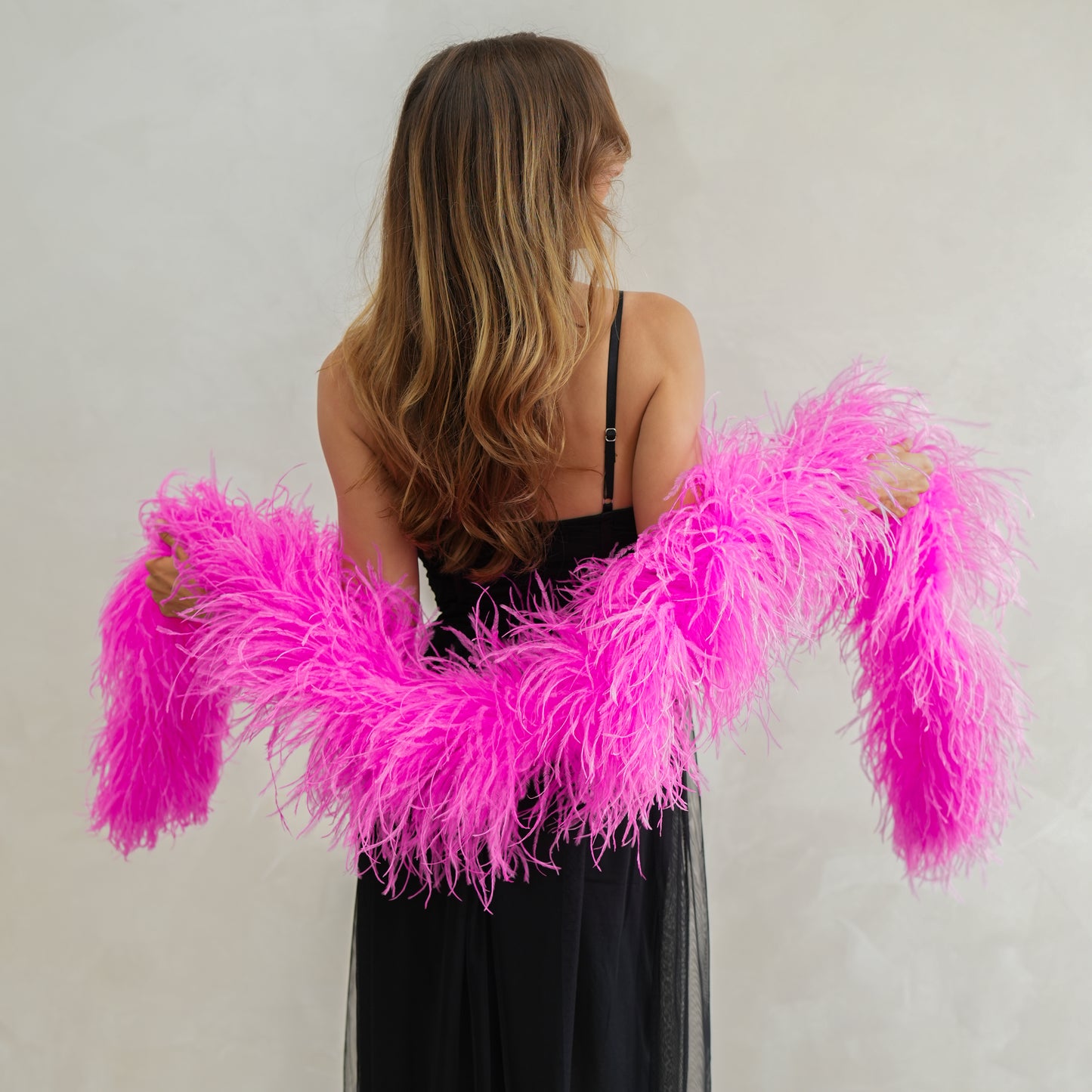 Hot Pink 6 Ply Ostrich Feather Boa