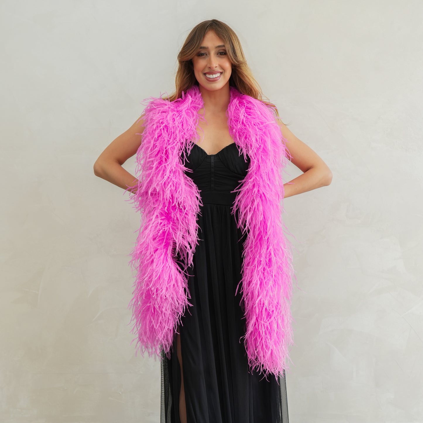 Hot Pink 6 Ply Ostrich Feather Boa