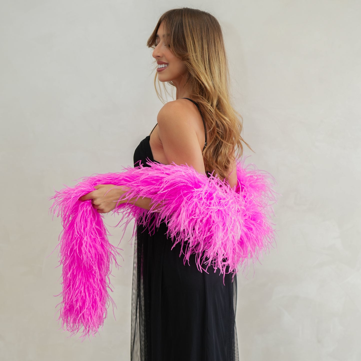 Hot Pink 6 Ply Ostrich Feather Boa