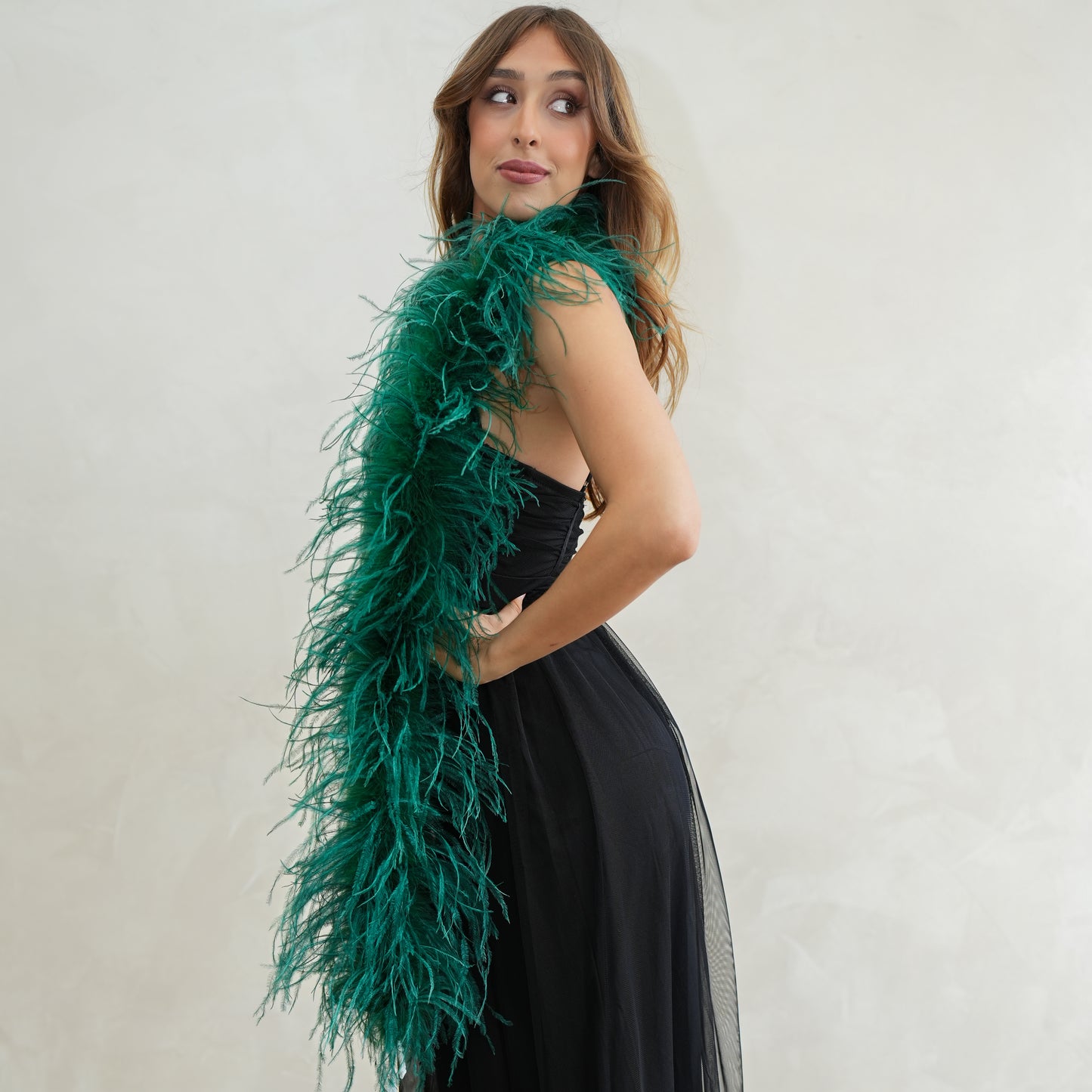 Forest Green 2 Ply Ostrich Feather Boa