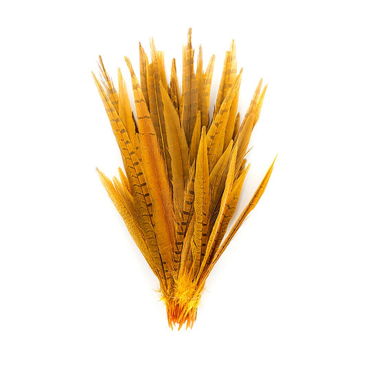 Bulk Assorted Pheasant Tails Dyed - Gold