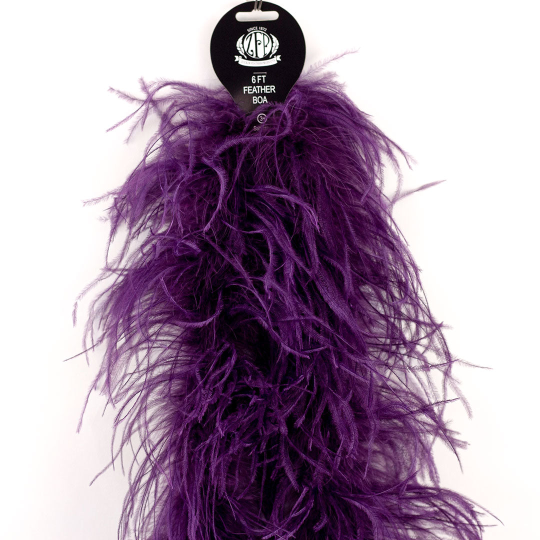 Ostrich Feather Boa Purple 2024 6'