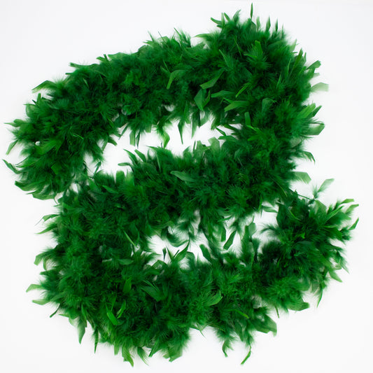 Chandelle Feather Boa - Medium Weight - Forest Green