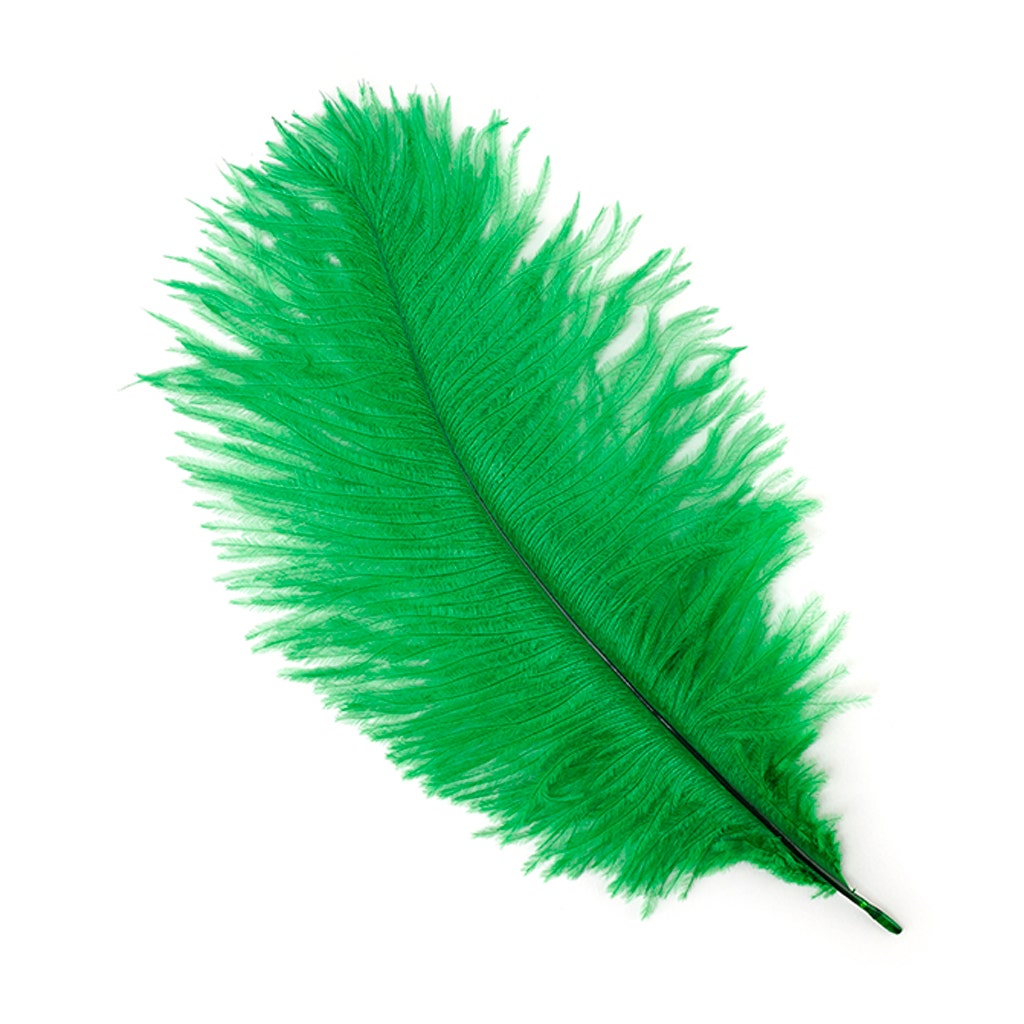 Ostrich Feathers 4-8" Drabs - Kelly