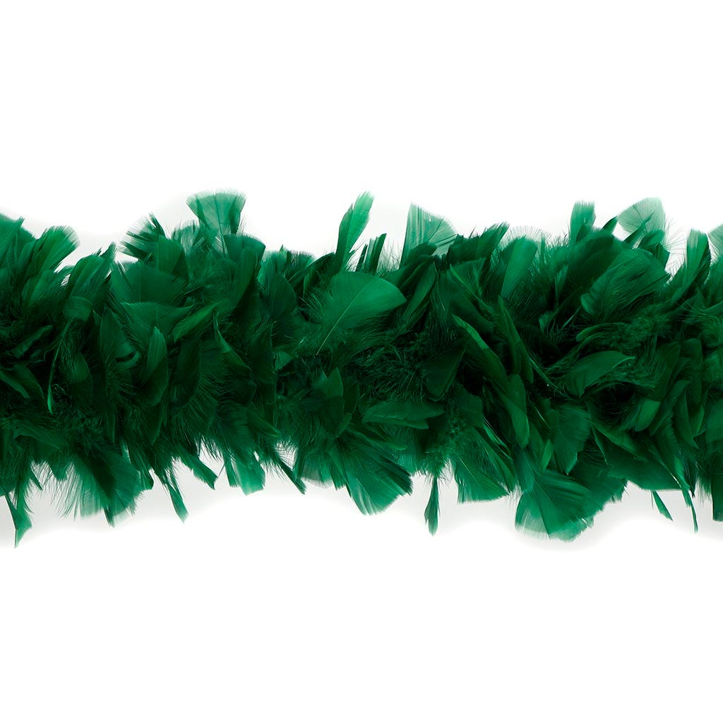 Turkey Feather Boa 6-8" - Emerald