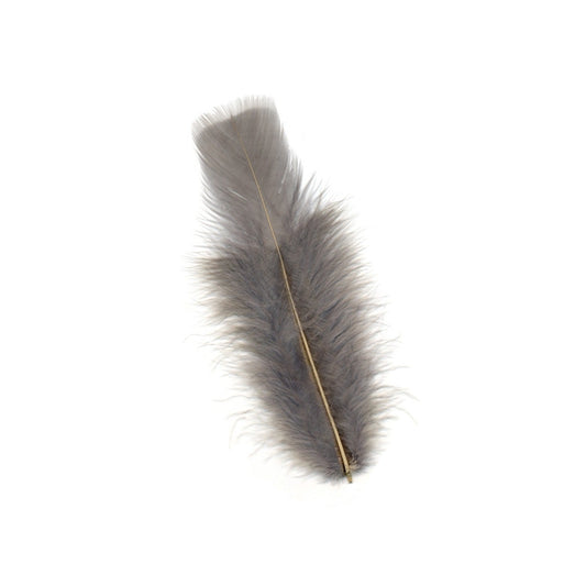 Loose Turkey Flats Dyed Feathers-Grey