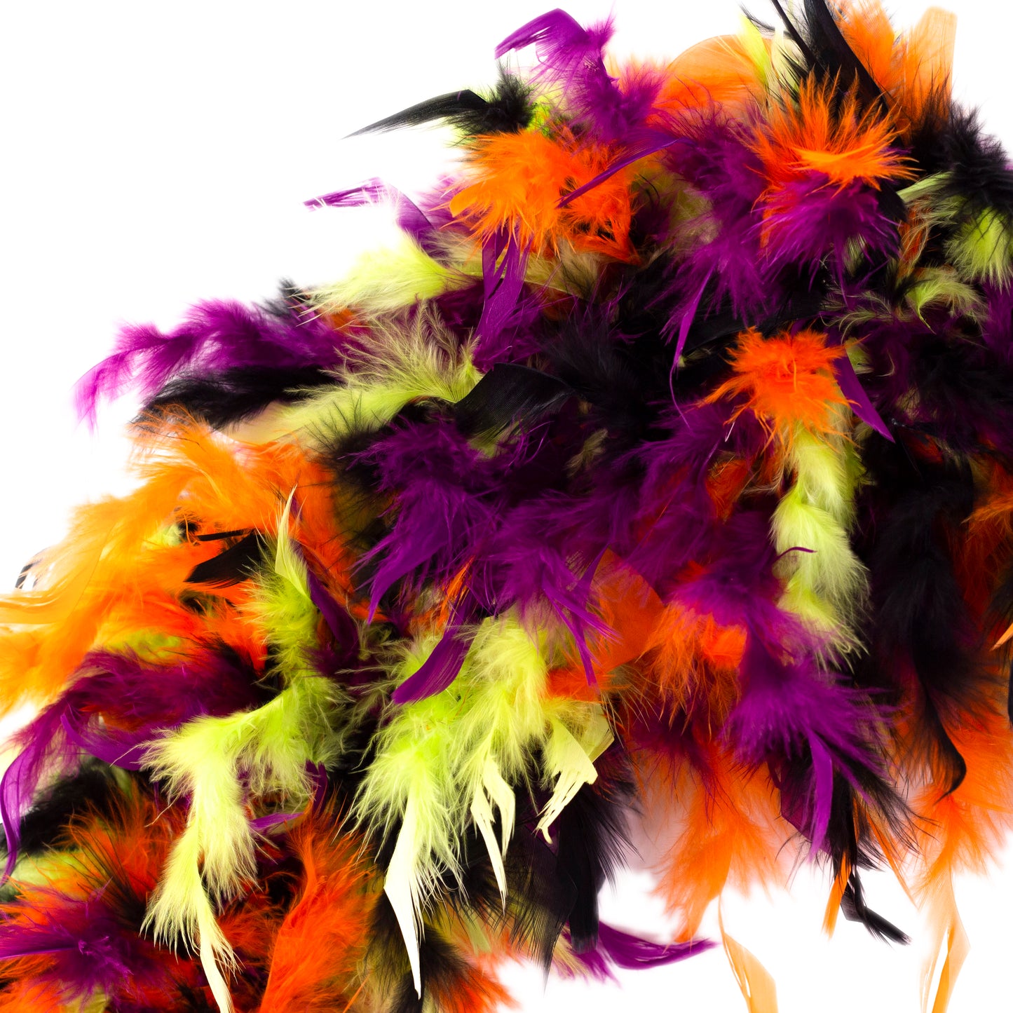 Feather Wreath-Black/Lime/Orange/Purple