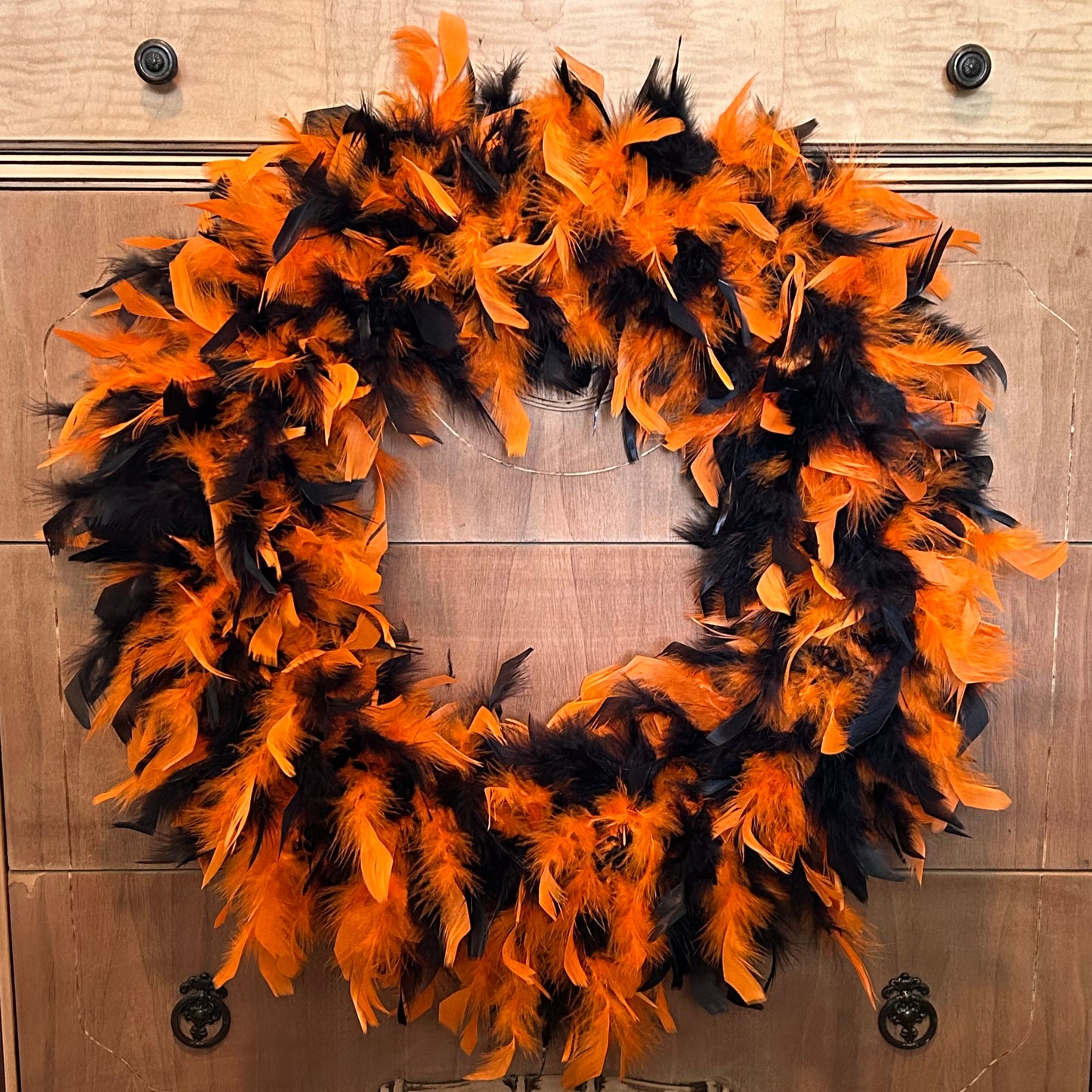 Orange and Black Halloween Wreath