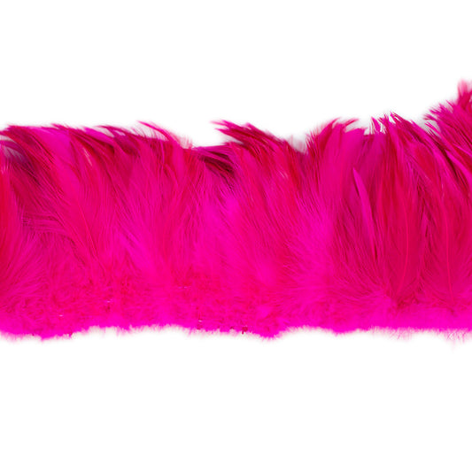 Bulk Rooster Hackle Feathers - White Dyed Pink Orient