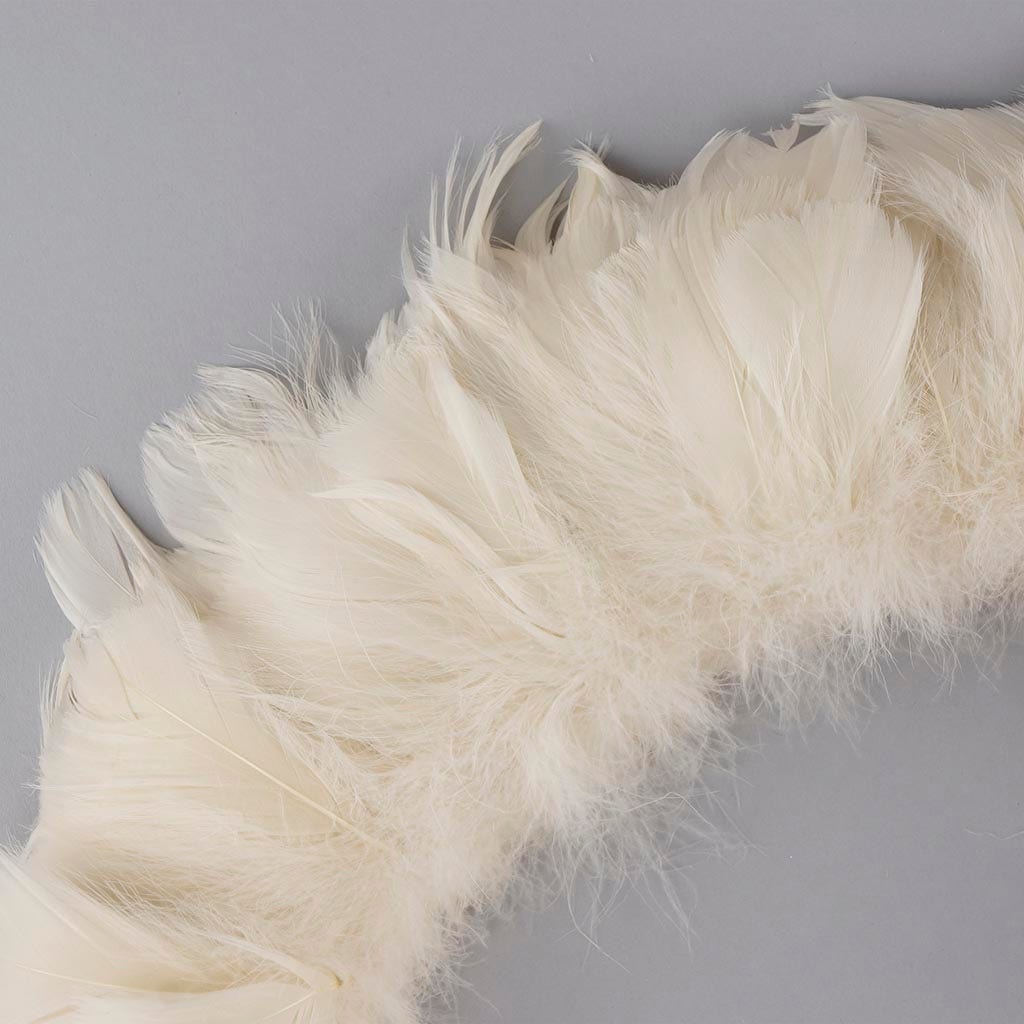 Goose Coquille Feathers Dyed Ivory