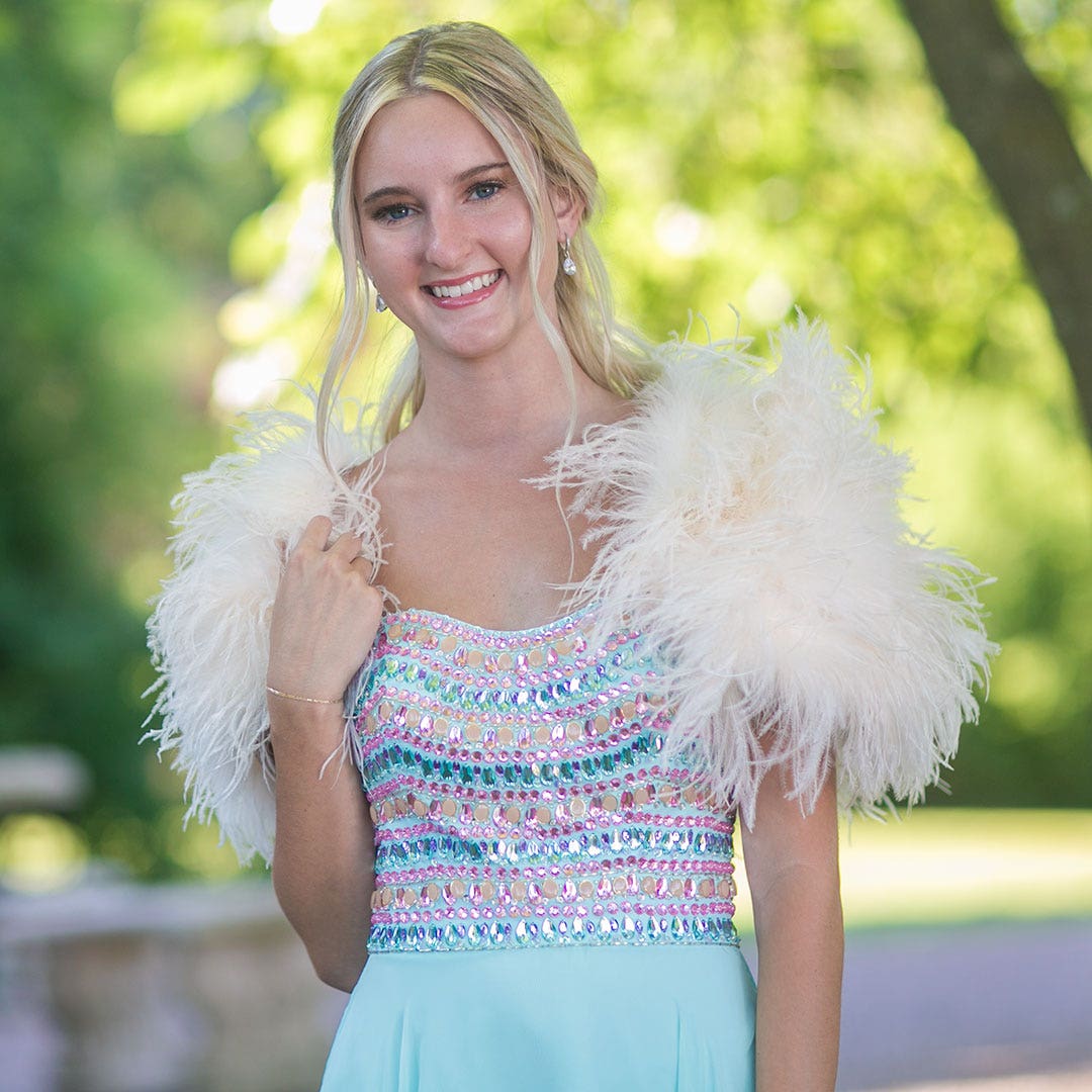 Ivory on sale feather shrug