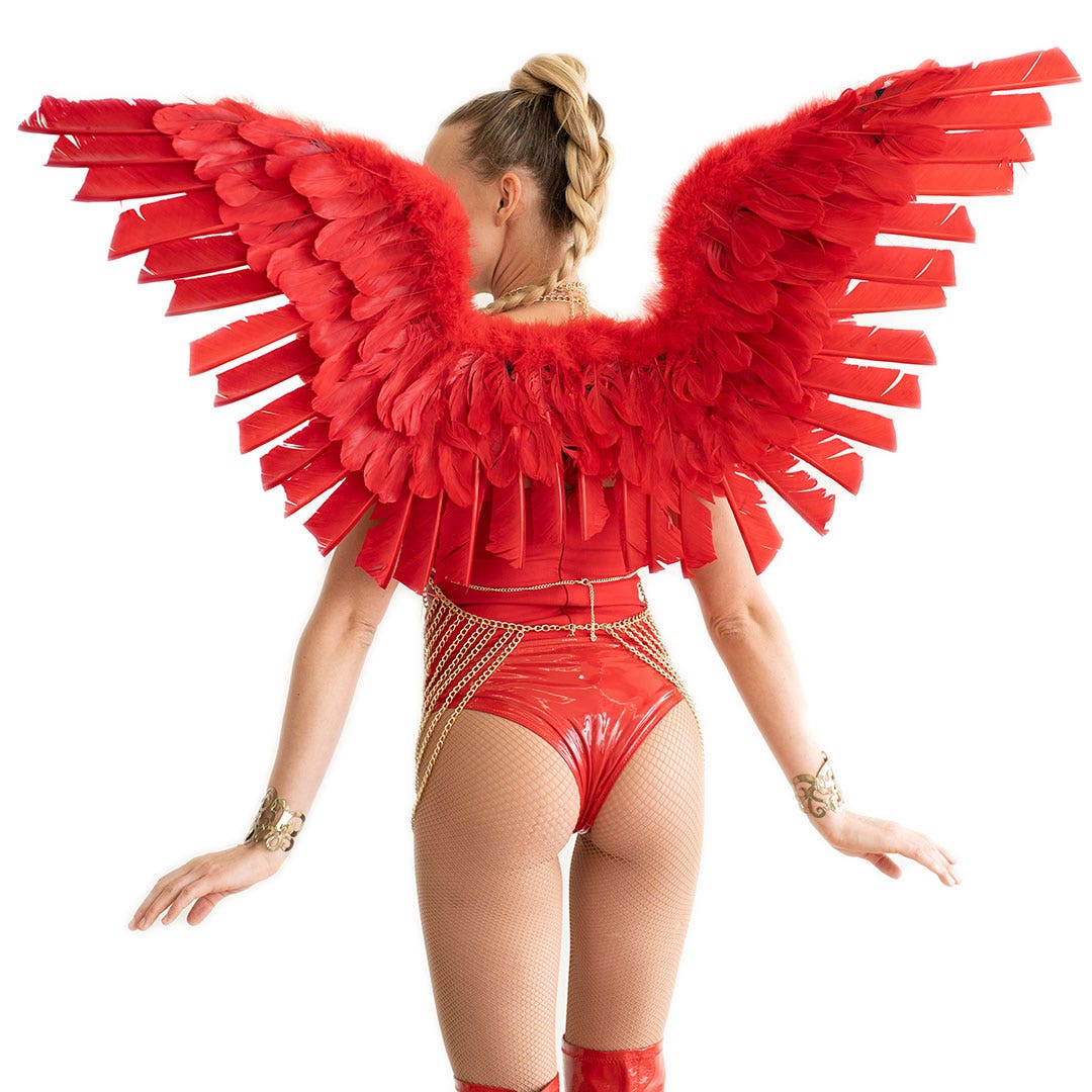 Large Angel Wings - Red