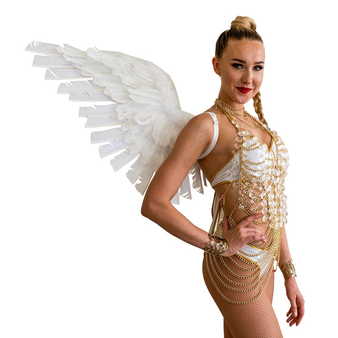 3D Angel Wings - White