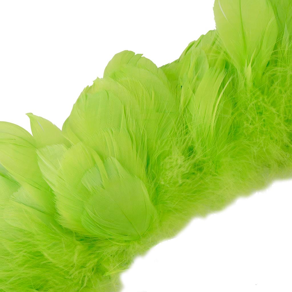 Goose Coquille Feathers Dyed Lime