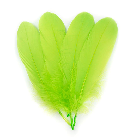 Bulk Bulk Goose Pallet Feathers 6-8 Inch - 1/4 LB - Lime