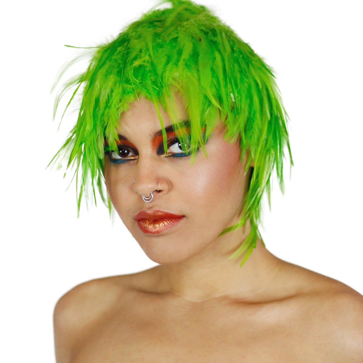 Hackle Feather Wig-Solid - Lime