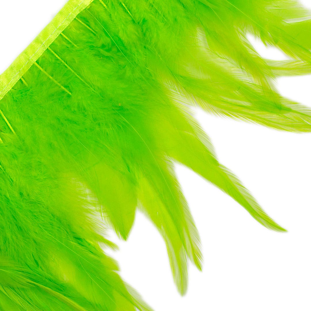 Rooster Saddle Fringe on Bias 6-8" x 1 YD-Lime