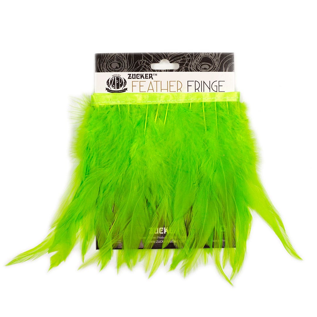 Rooster Saddle Fringe on Bias 6-8" x 1 YD-Lime