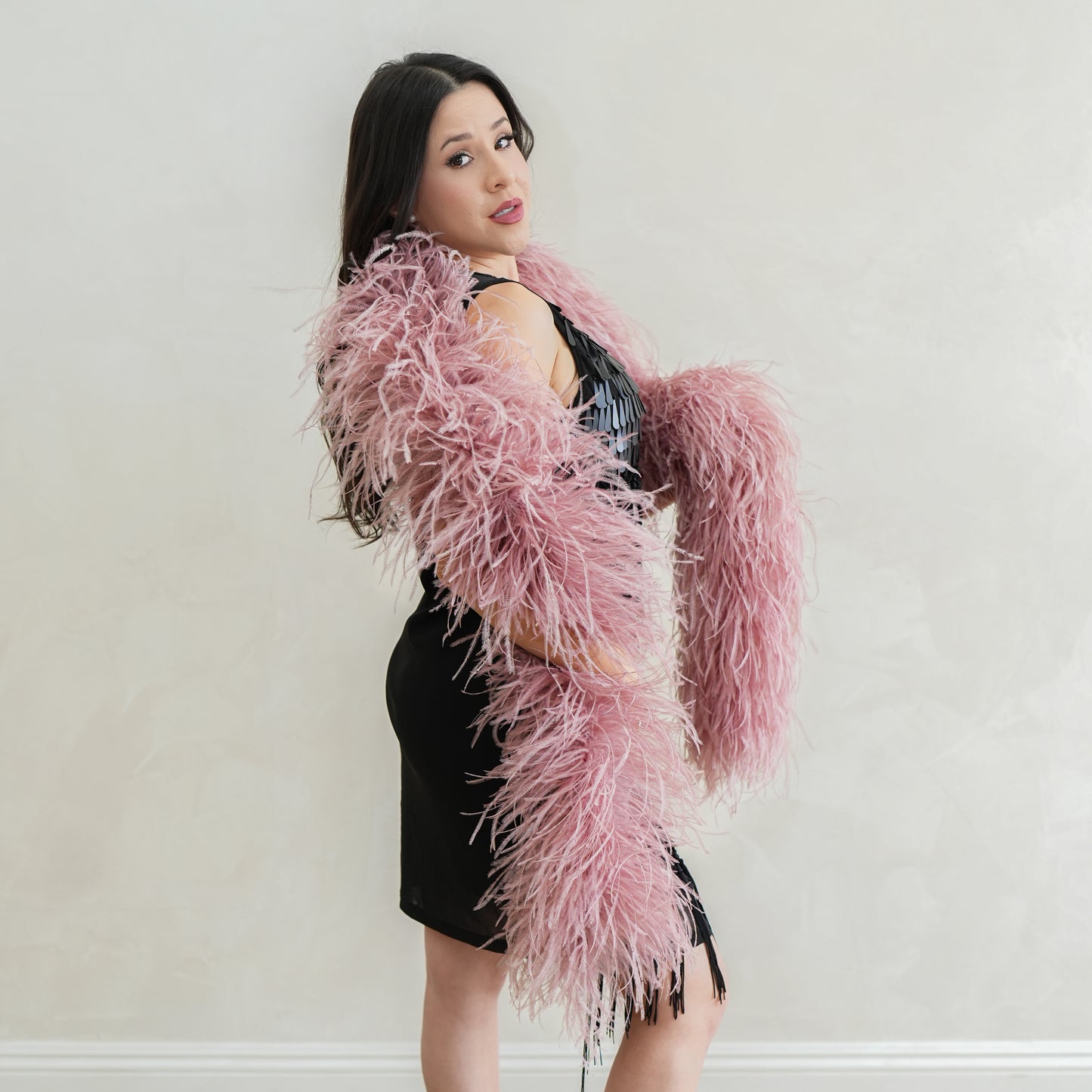 Mauve 6 Ply Ostrich Feather Boa