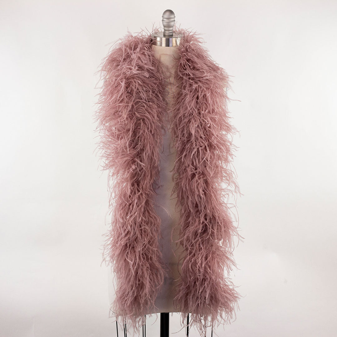 Zucker Rose Gold Ostrich Feather Boa - Six Ply Zucker Rose Gold Ostrich Feather Boa - Six Ply