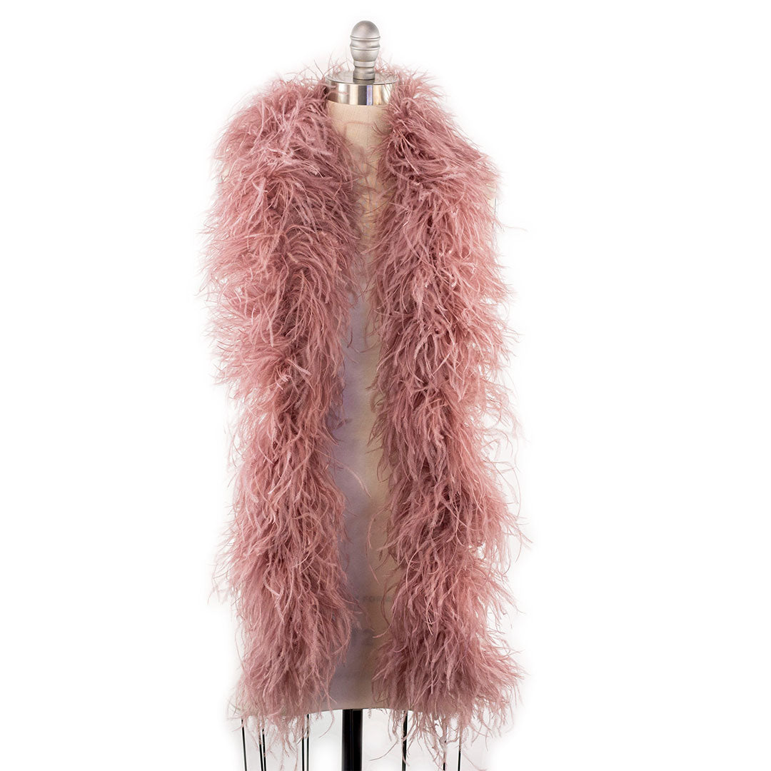 Rose Gold 6 Ply Ostrich Feather Boa