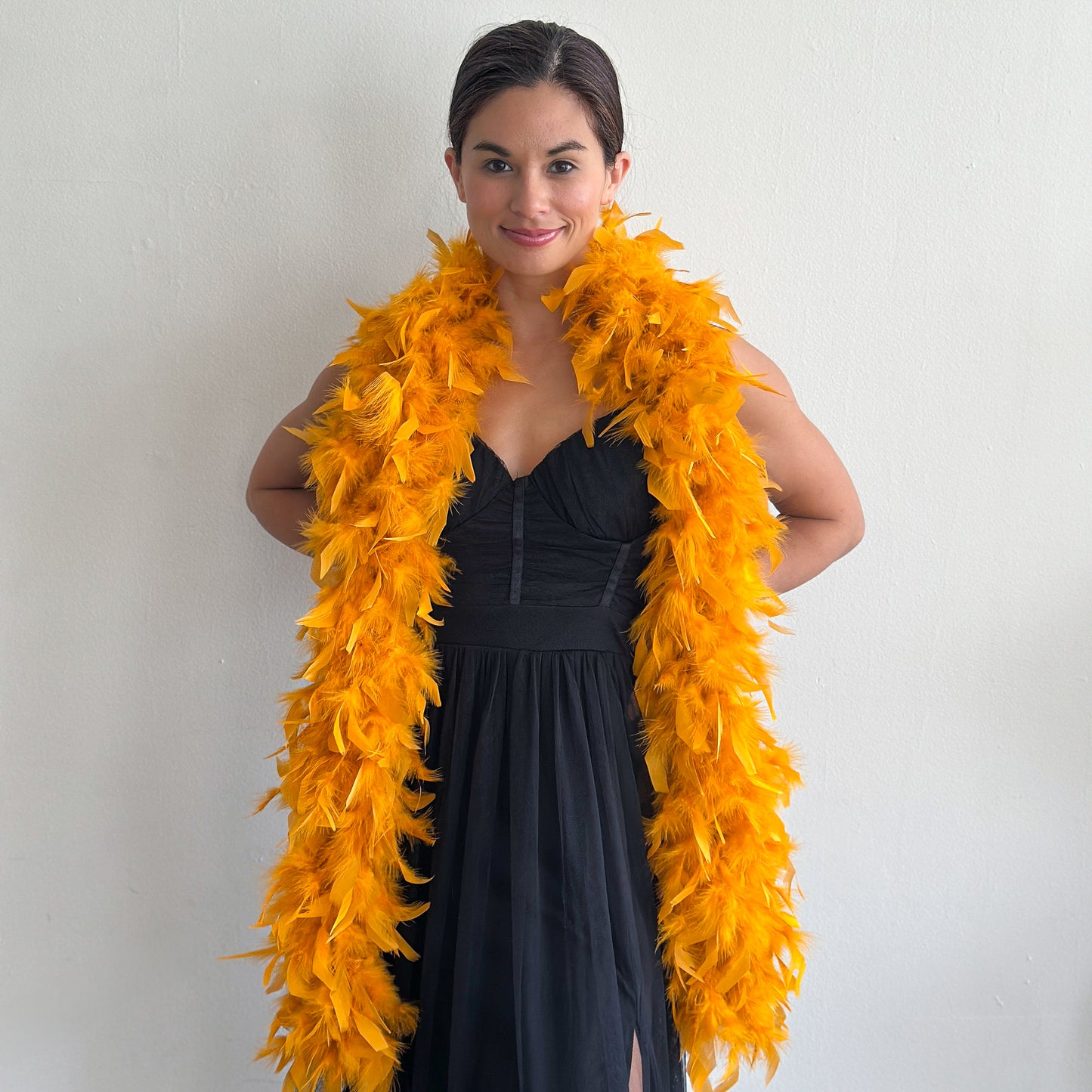 Chandelle Feather Boa - Medium Weight - Marigold