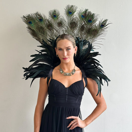 Peacock Empress Feather Collar