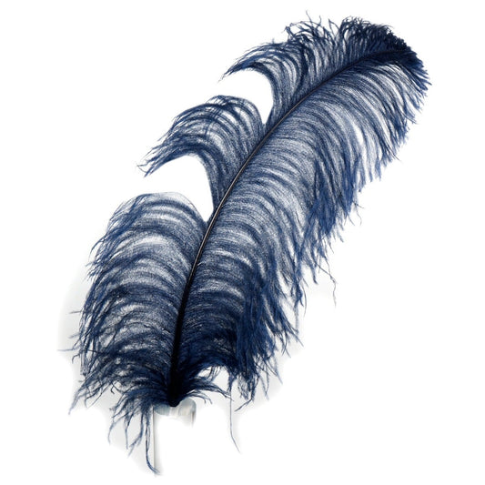 Bulk Ostrich Feathers-Damaged Femina - Navy