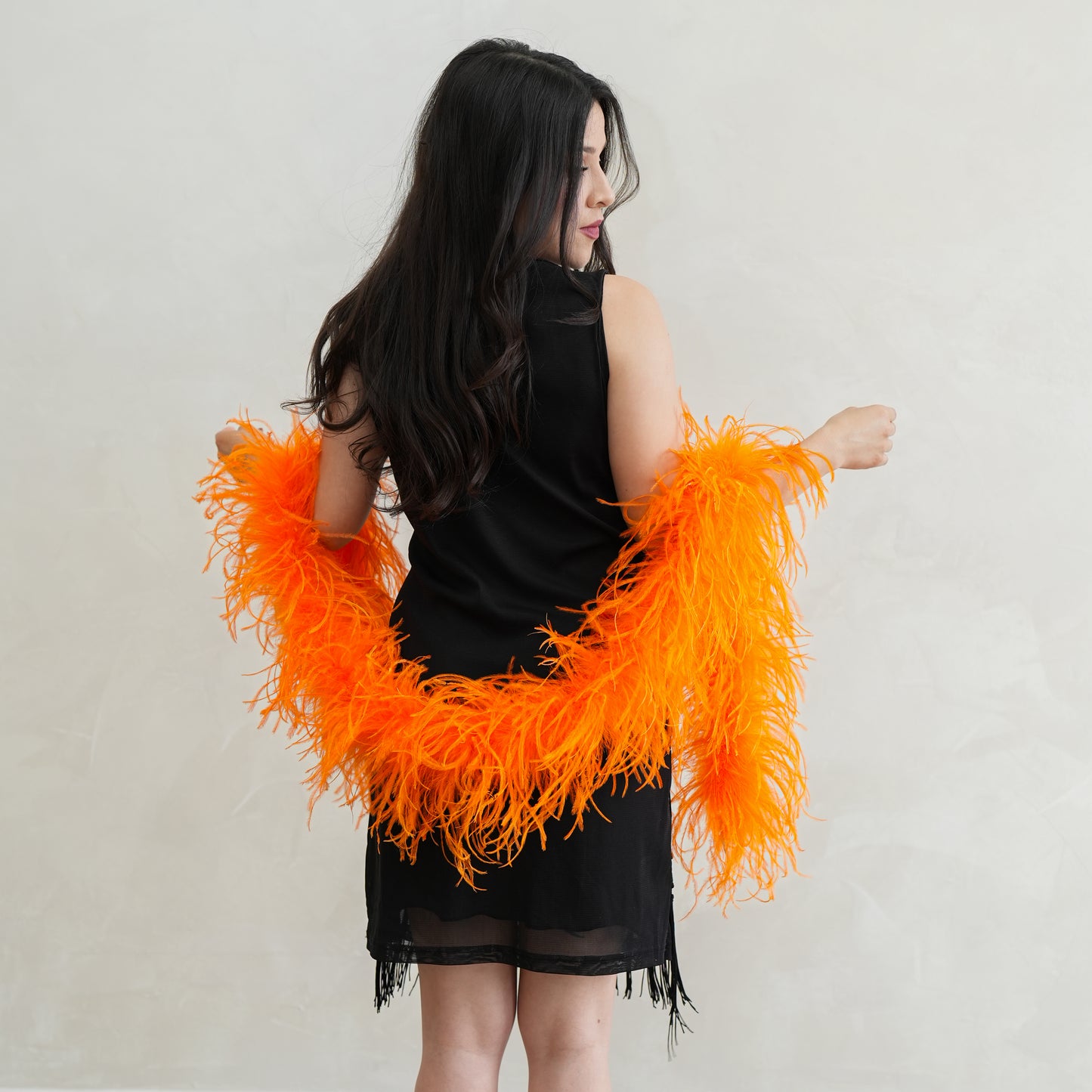 Orange 2 Ply Ostrich Feather Boa