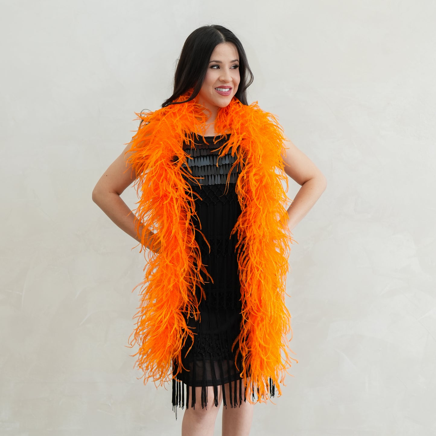 Orange 2 Ply Ostrich Feather Boa