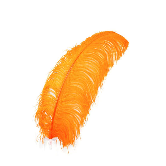 Large Ostrich Feathers - 20-25" Prime Femina Plumes - Orange