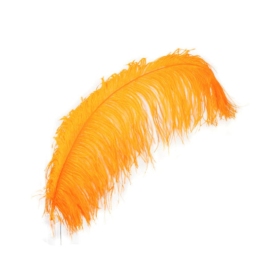 Large Ostrich Feathers - 24-30" Prime Femina Plumes - Orange