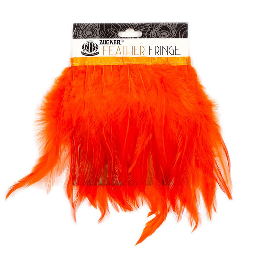 Rooster Saddle Fringe on Bias 6-8" x 1 YD-Orange