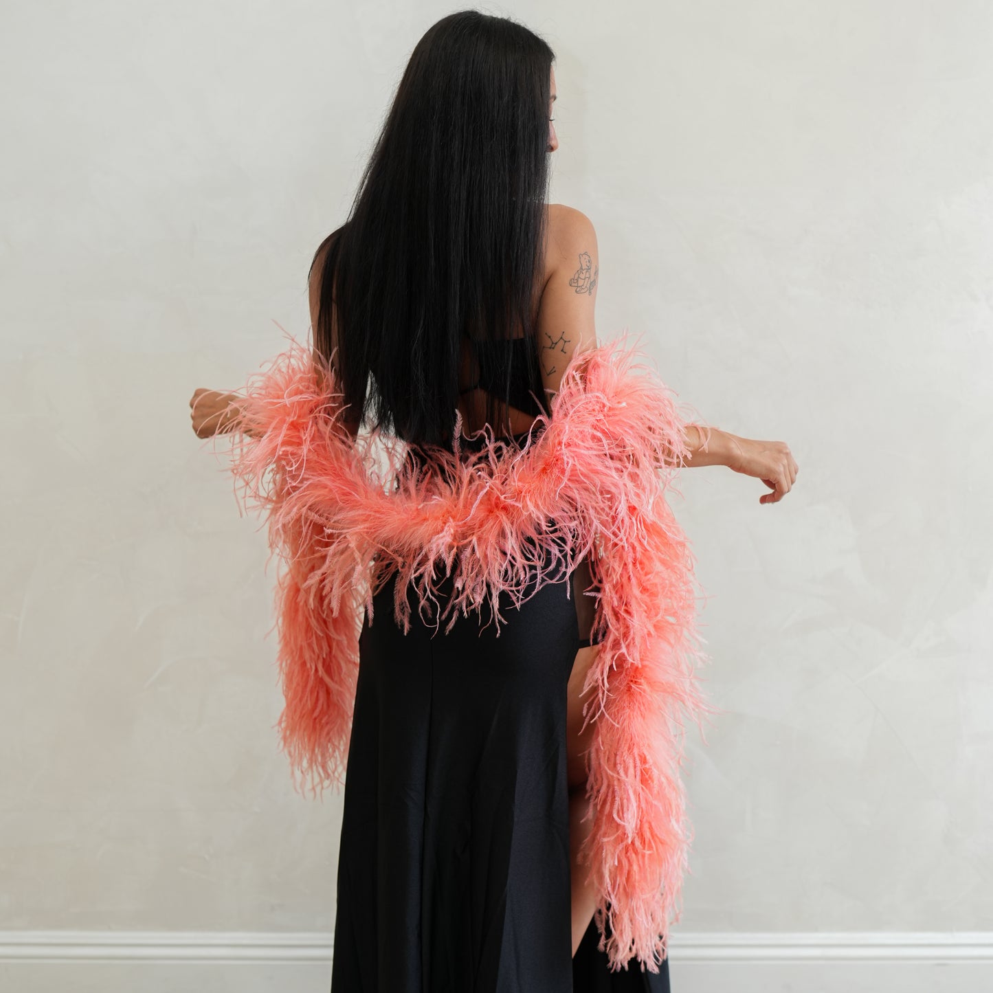 Apricot Blush Orange 2 Ply Ostrich Feather Boa