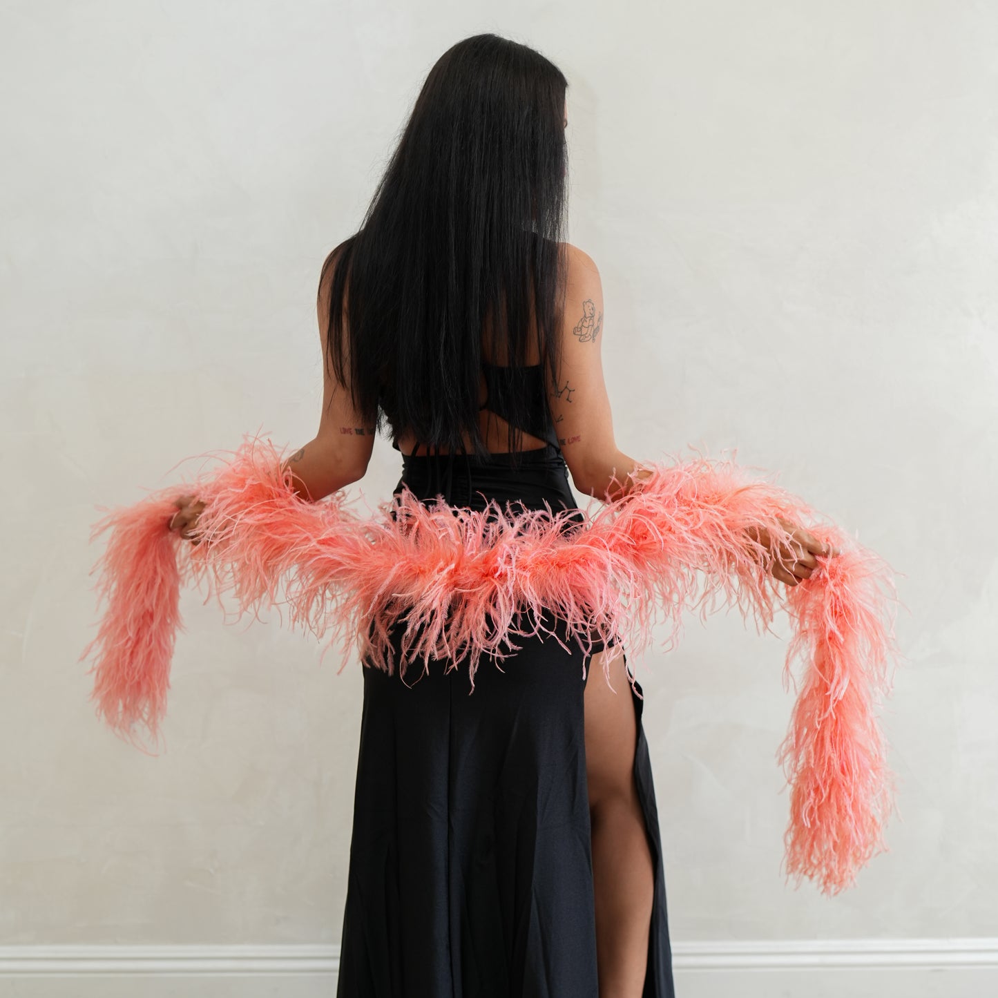 Apricot Blush Orange 2 Ply Ostrich Feather Boa