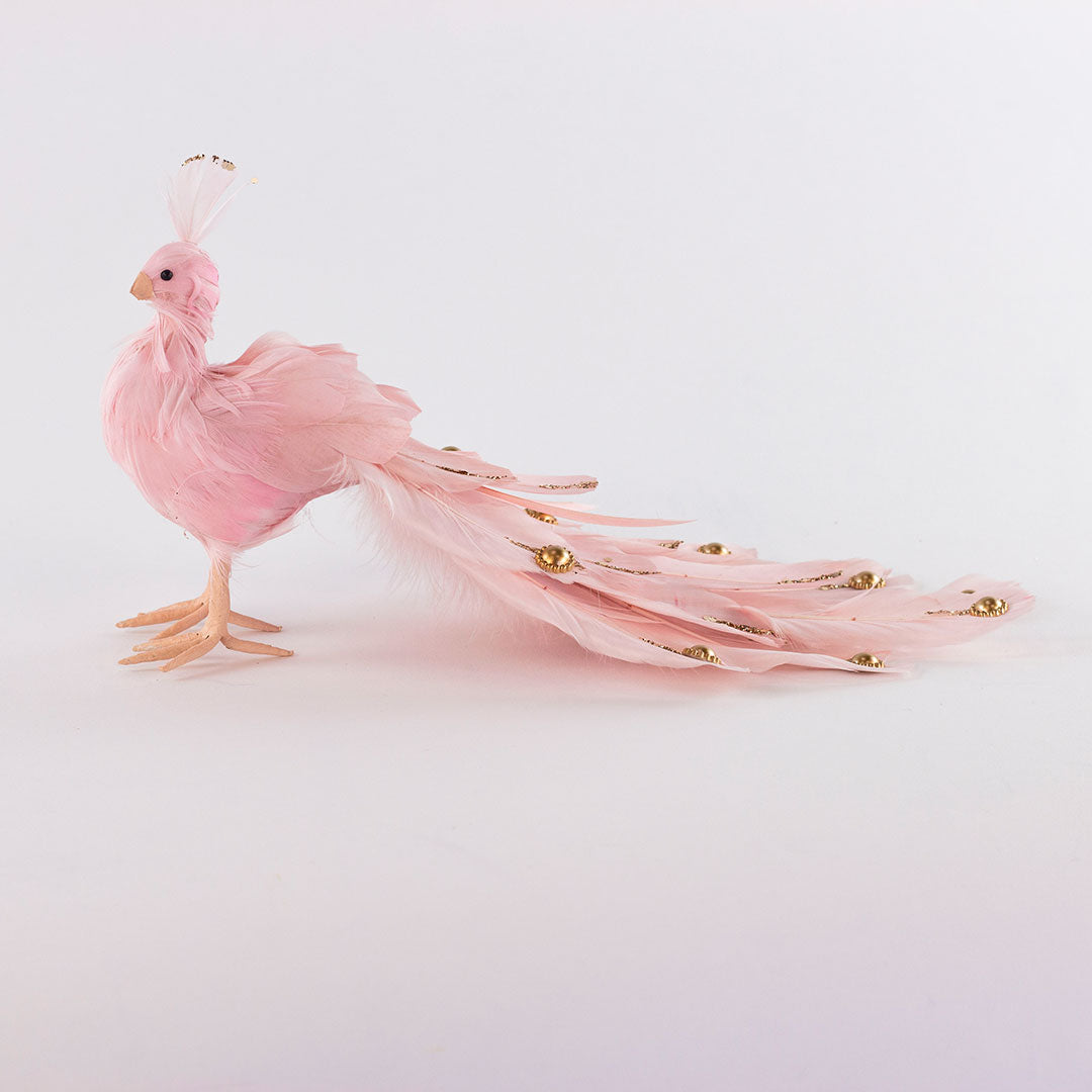 Pink Peacock Figurine Christmas Ornament  Peacock Keepsake Decoration –   by Zucker Feather Products, Inc.