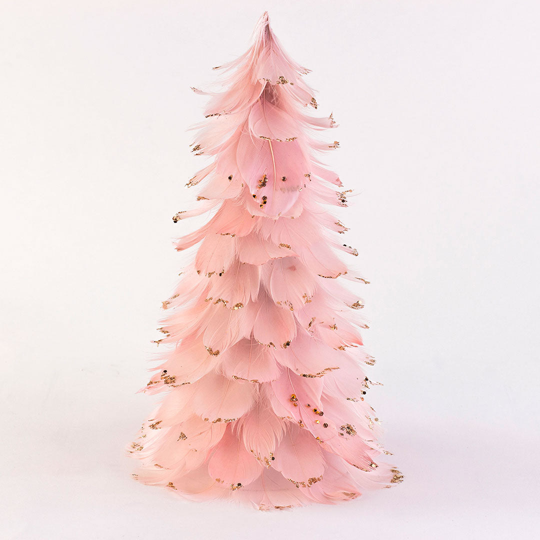 Feathered Pink Christmas Tree