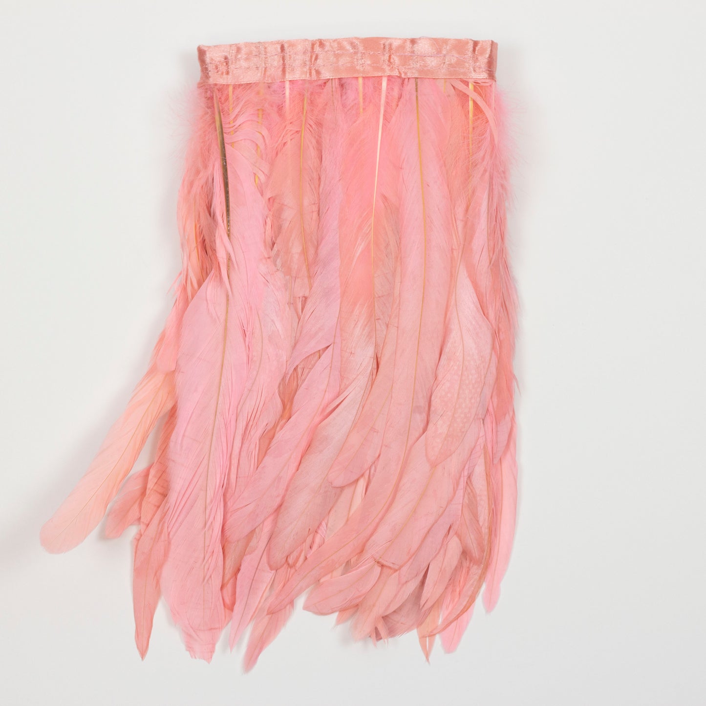 Coque Tail Feather Fringe - 10-12" - Bleach Dyed Candy Pink