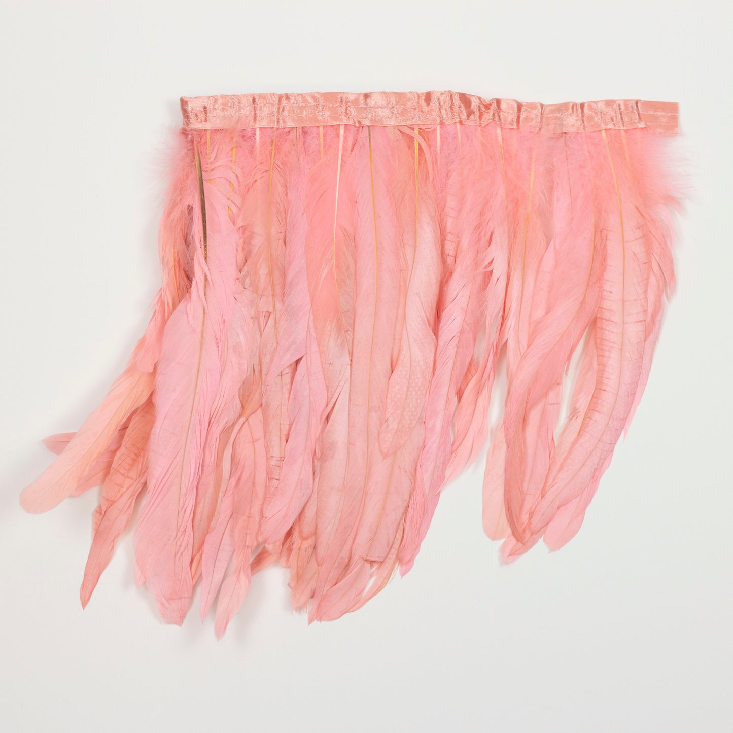 Coque Tail Feather Fringe - 10-12" - Bleach Dyed Candy Pink