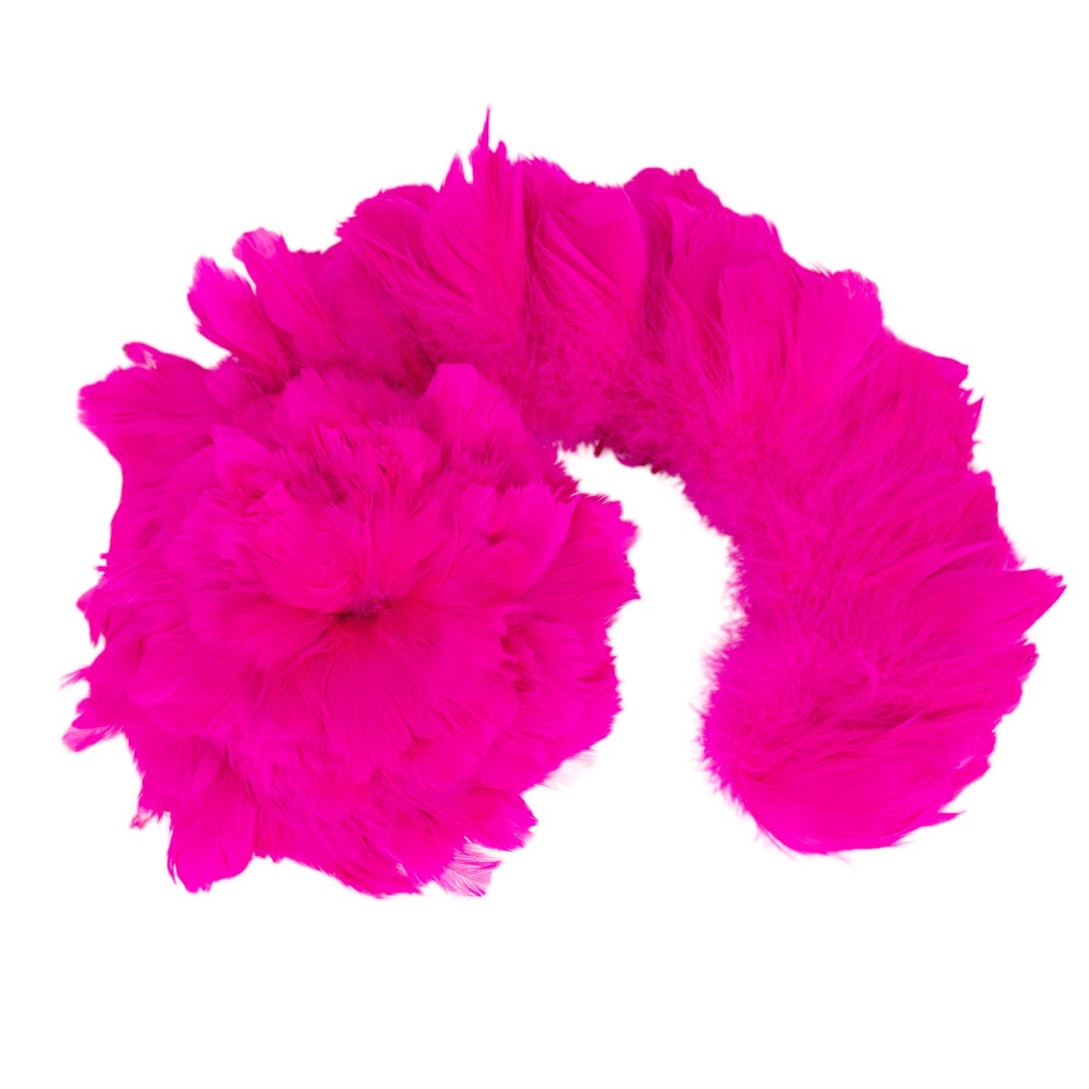 Strung Goose Coquille Feathers 3-4" -- 1/4 lb-Shocking Pink