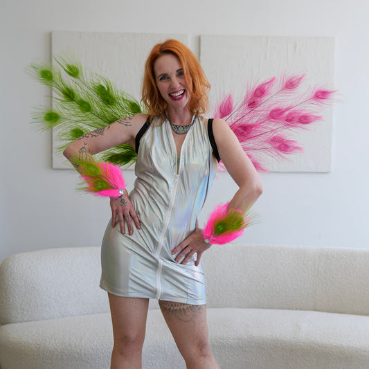 Wicked Peacock Fairy Wings & Cuffs