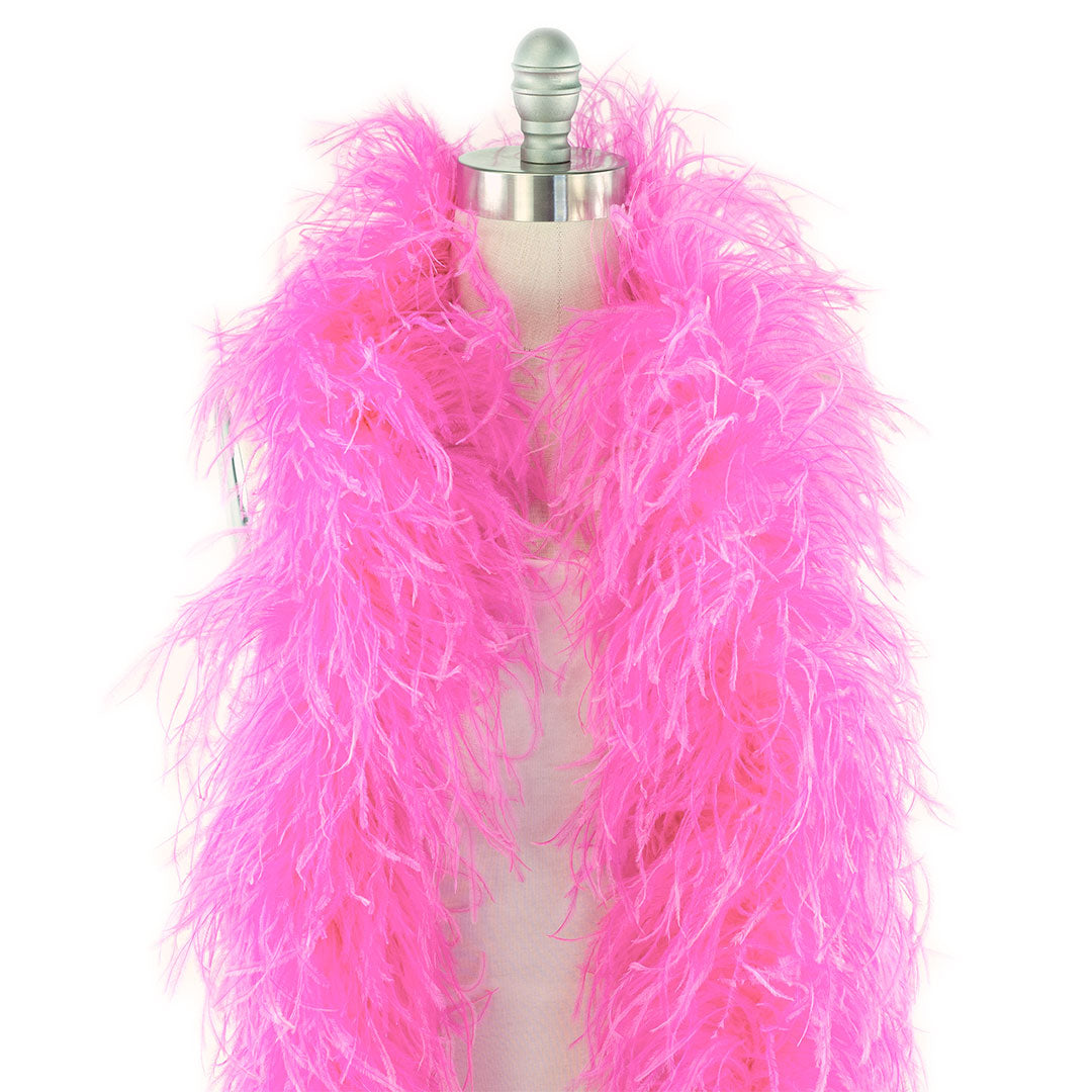 Hot Pink 6 Ply Ostrich Feather Boa