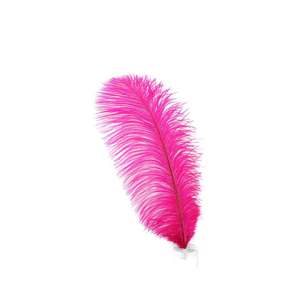 Large Ostrich Feathers - 17"+ Drabs - Shocking Pink
