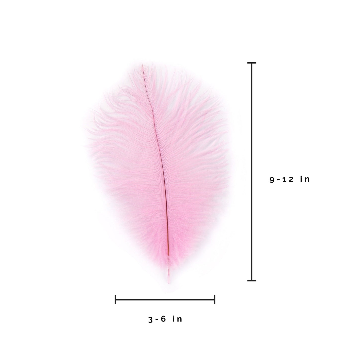 Ostrich Feathers 9-12" Drabs -  Candy Pink