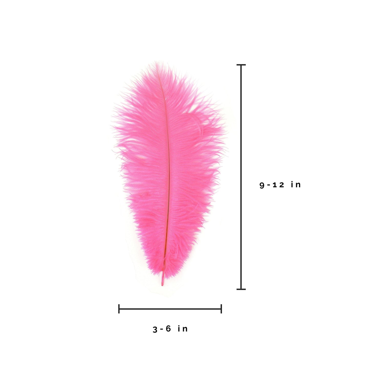 Ostrich Feathers 9-12" Drabs - Pink Orient